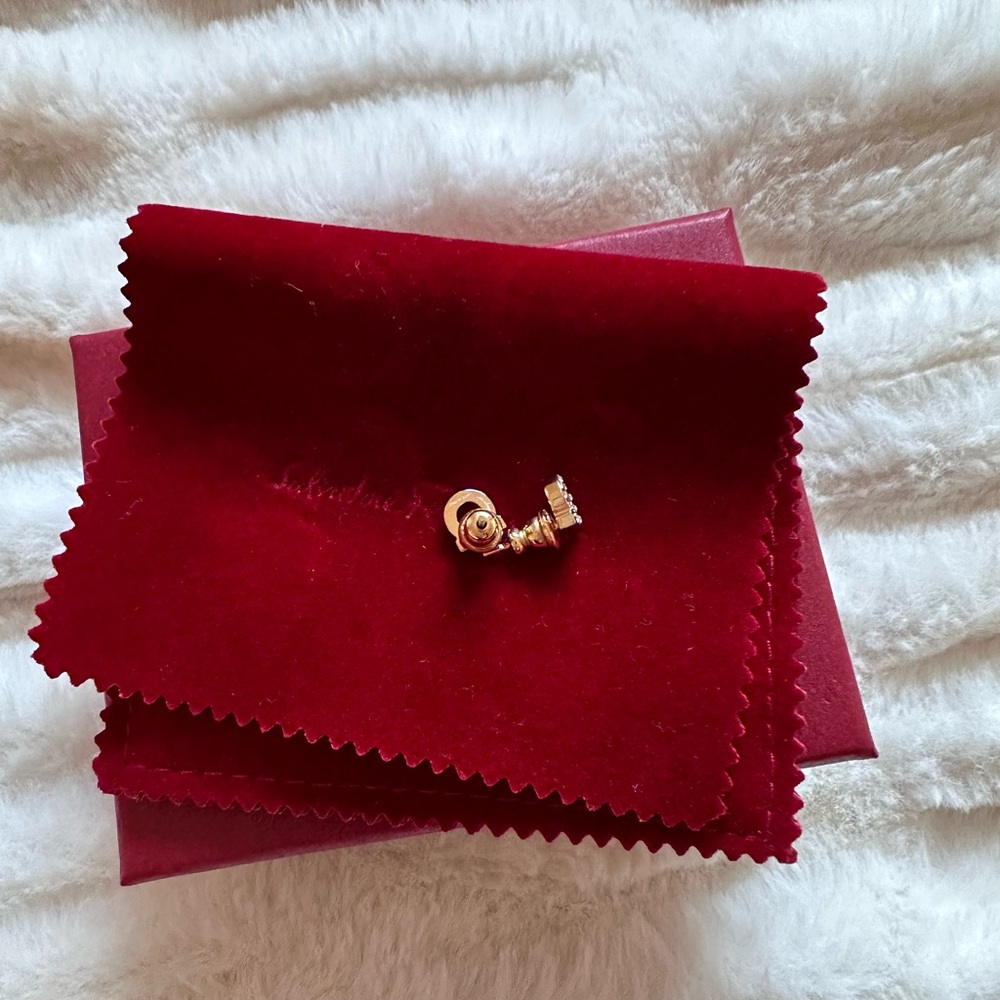 Salvatore Ferragamo Gancini Crystal Earrings - Picture 7 of 8
